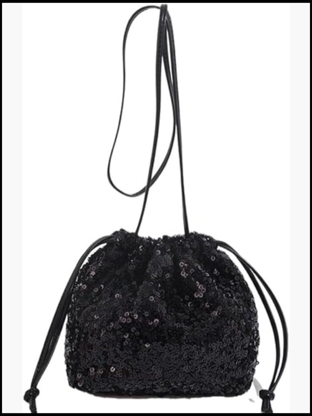 Shiny Sequin Bucket Purse Shoulder Bag Crossbody Bag Party Prom Handbag